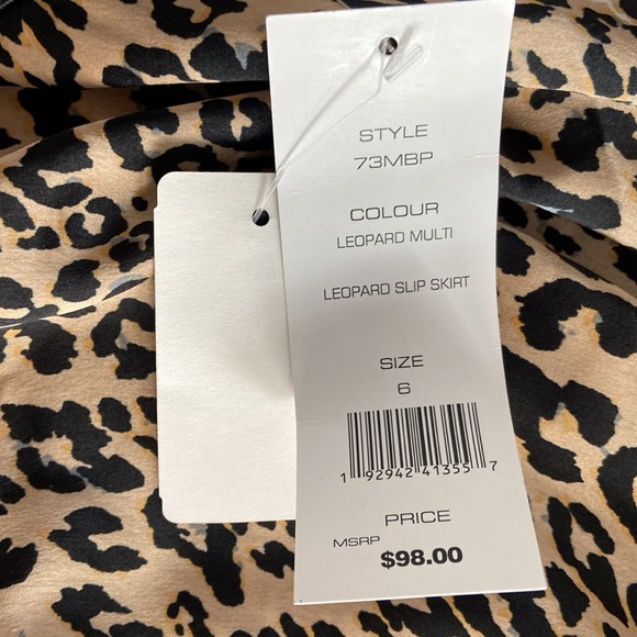 NWT French connection leopard skirt sz 6 - Picture 3 of 3